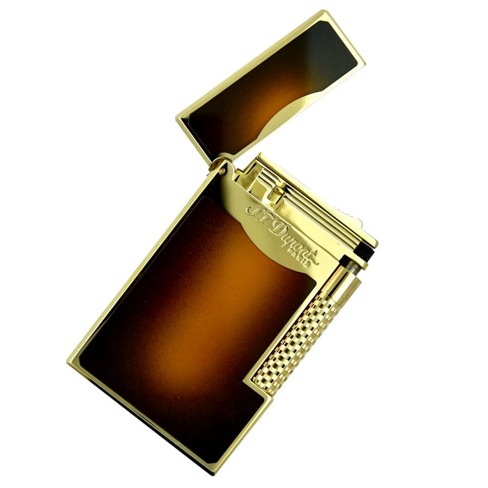 S.T. Dupont Le Grand Lighter-Sunburst Brown Lacquer & Gold