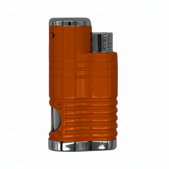 Regal Quad-Torch Red Flame Lighter-Orange