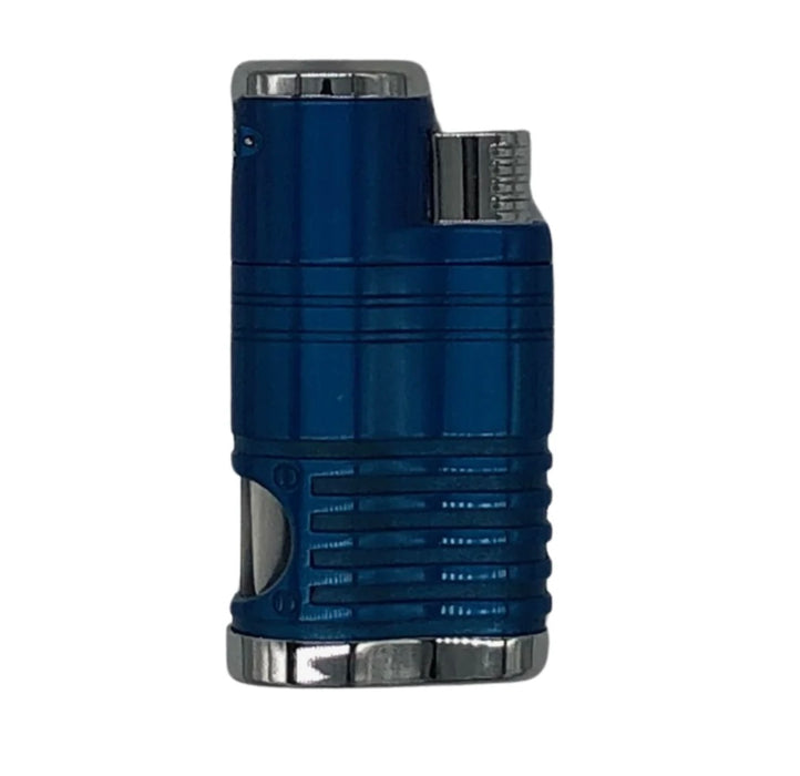 Regal Quad-Torch Red Flame Lighter-Blue