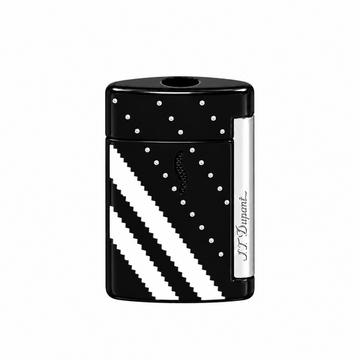 S. T. Dupont Minijet black sneakers. A small premium-torch lighter, perfect for cigar smoking. Model 010538