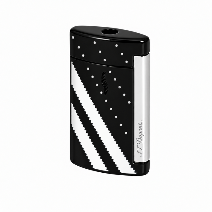 S. T. Dupont Minijet black sneakers. A small premium-torch lighter, perfect for cigar smoking. Model 010538