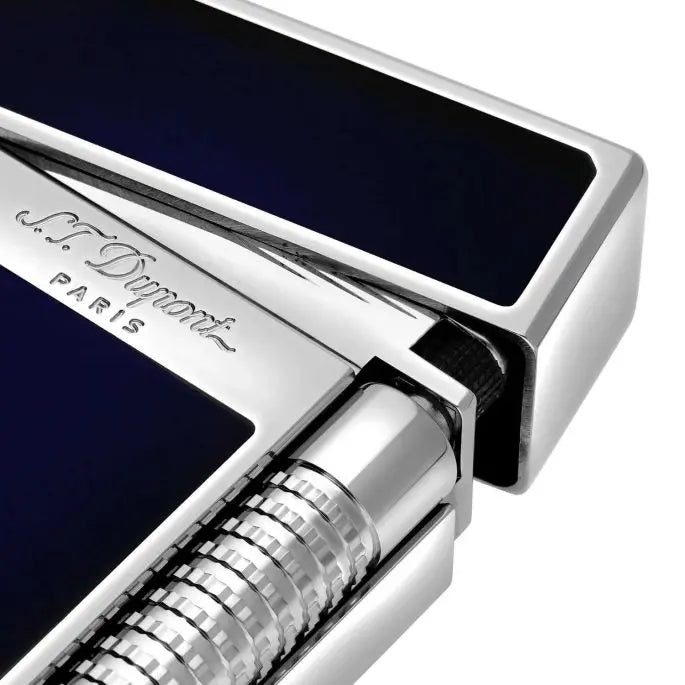 S.T. Dupont Le Grand Lighter-Blue Lacquer & Palladium