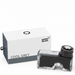 Montblanc Cool Grey ink bottle with its white and grey retail box on a clean white background.
