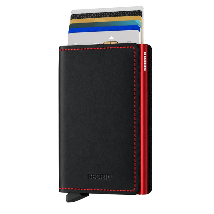 Secrid Slim Wallet Matte Black-Red