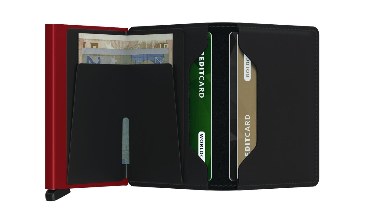 Secrid Slim Wallet Matte Black-Red
