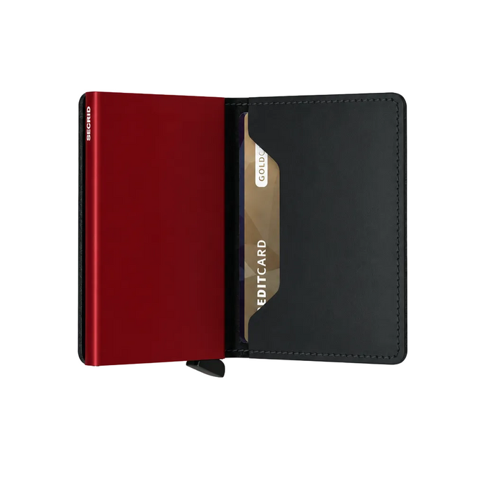 Secrid Slim Wallet Matte Black-Red