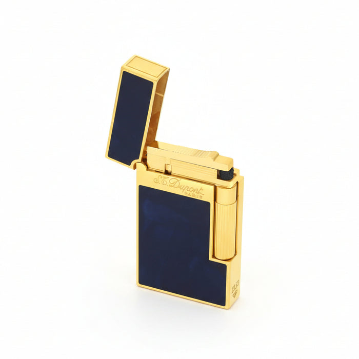 S.T. Dupont Ligne 2 Lighter-Blue Lacquer & Gold