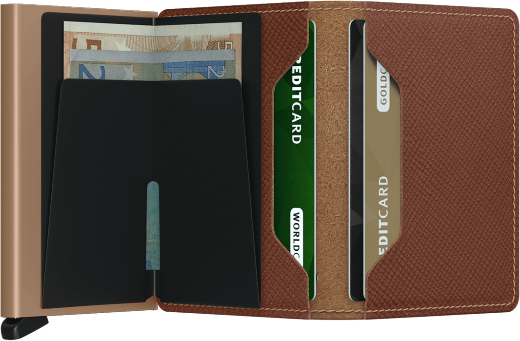 Secrid Slim Wallet Saffiano Caramel