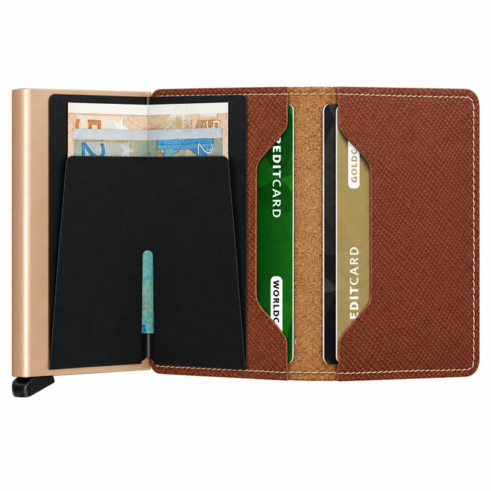 Secrid Slim Wallet Saffiano Caramel