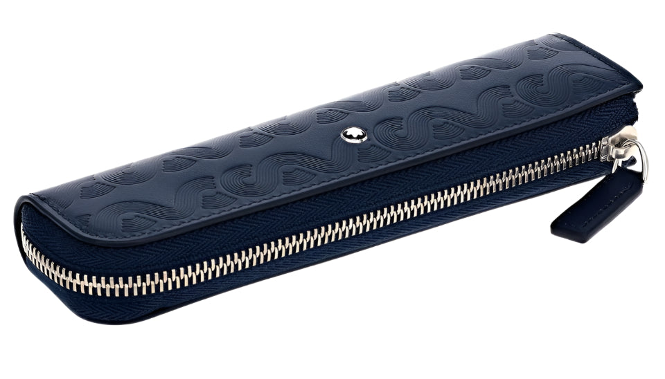 Montblanc Meisterstück 1-Pen Pouch Around the World in Eighty Days-Blue