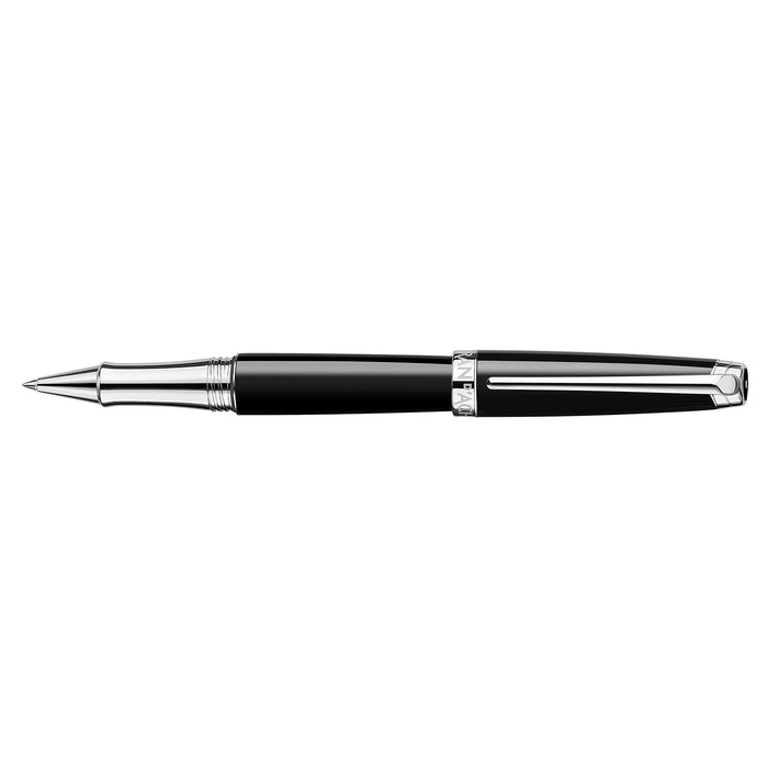 Caran d'Ache Léman Silver and Rhodium Plated Ebony Black Rollerball Pen