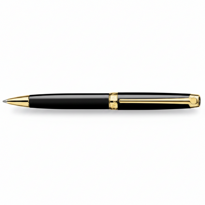 Caran d'Ache Léman Gold-Plated Ebony Black Ballpoint Pen