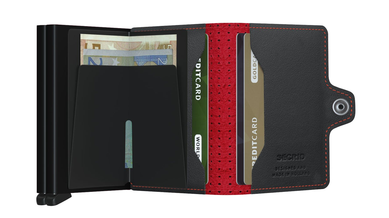 Secrid Twin Wallet Perforated Black-Red
