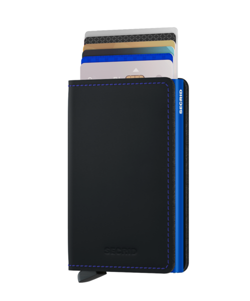 Secrid Slim Wallet Matte Black-Blue