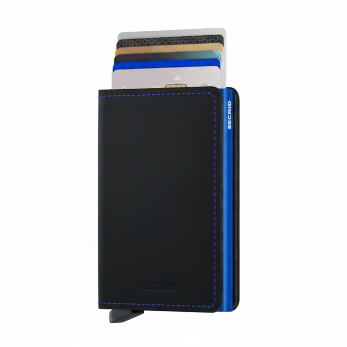 Secrid Slim Wallet Matte Black-Blue