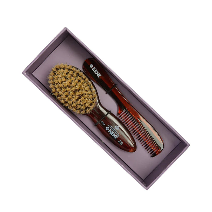 Kent BA30 Soft Natural Bristle Baby Brush and Comb Set