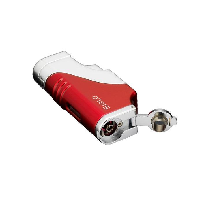 Siglo Triple Flame Lighter-Red