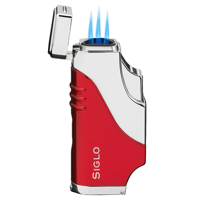 Siglo Triple Flame Lighter-Red