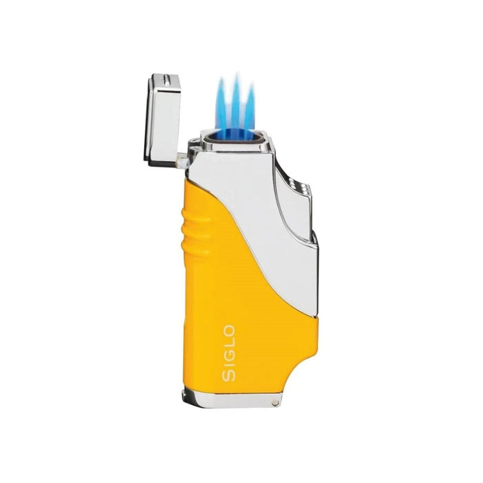 Siglo Triple Flame Lighter-Yellow