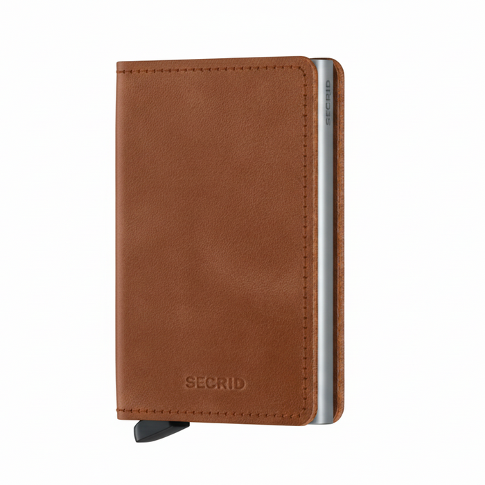 Secrid Slim Wallet Vintage Cognac-Silver