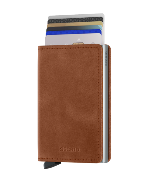 Secrid Slim Wallet Vintage Cognac-Silver
