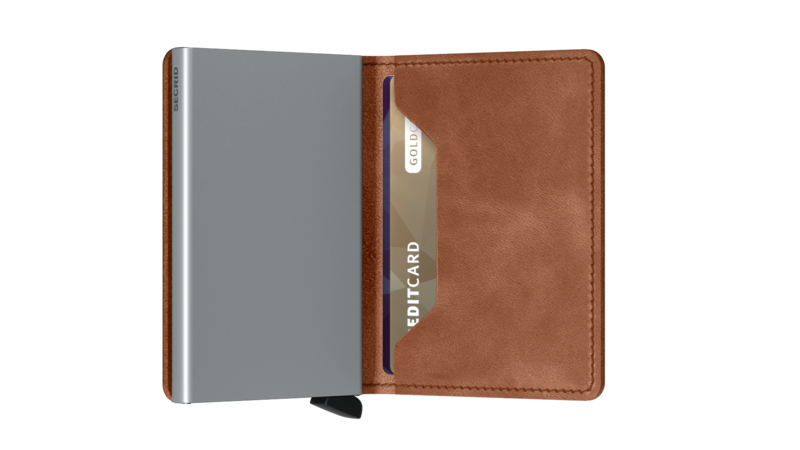 Secrid Slim Wallet Vintage Cognac-Silver