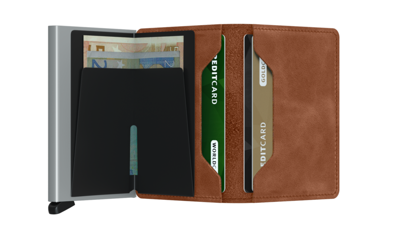 Secrid Slim Wallet Vintage Cognac-Silver
