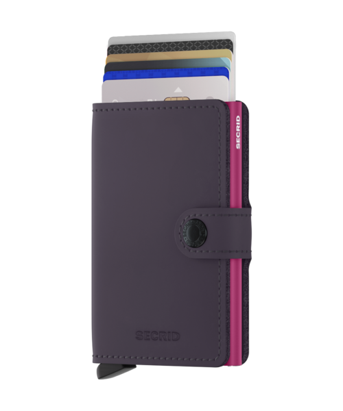 Secrid Mini Wallet Matte Dark Purple-Fuchsia