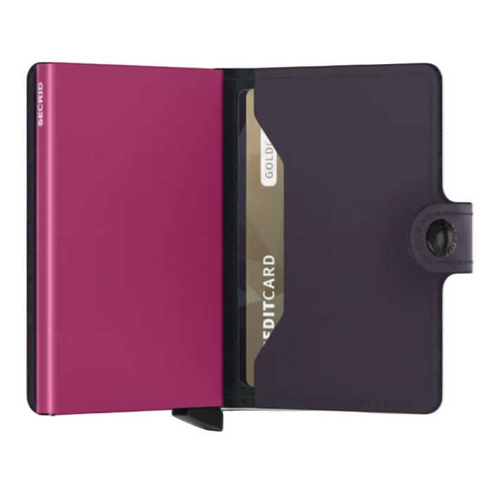 Secrid Mini Wallet Matte Dark Purple-Fuchsia
