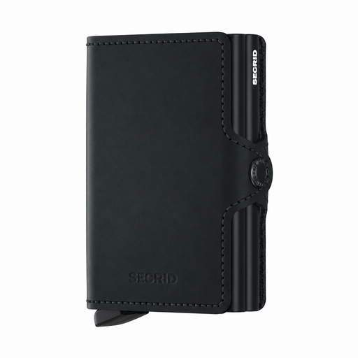 A black leather Secrid Twin wallet 