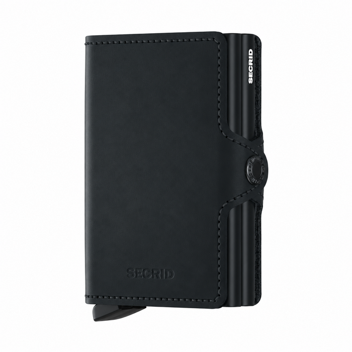 A black leather Secrid Twin wallet 