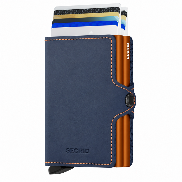 Secrid Twin Wallet Matte NightBlue-Orange