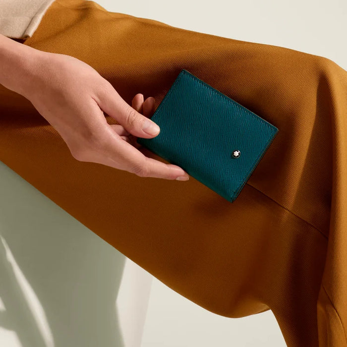 Montblanc Sartorial 4CC Mini Wallet-Cyprus Blue