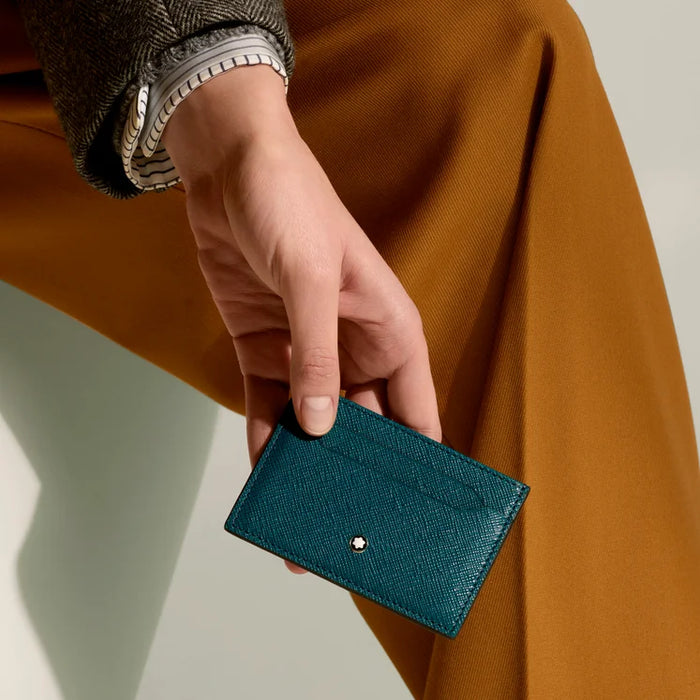 Montblanc Sartorial 5CC Card Holder-Cyprus Blue