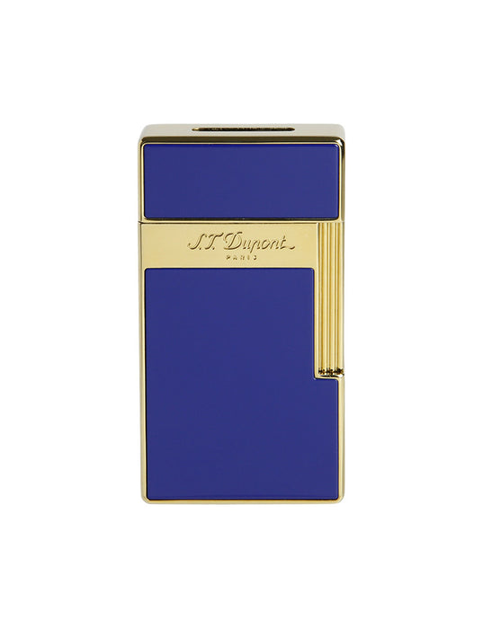 S.T. Dupont Biggy Lighter-Blue Lacquer & Gold