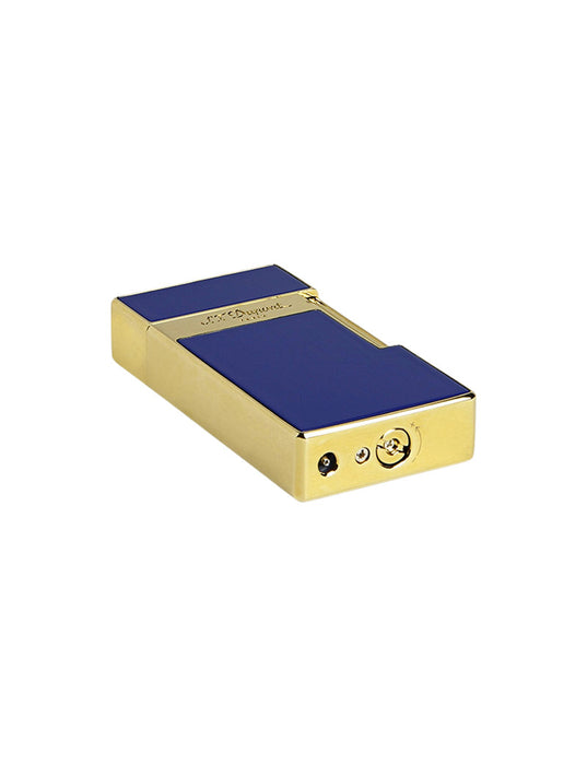 S.T. Dupont Biggy Lighter-Blue Lacquer & Gold