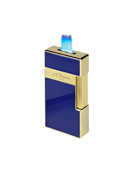 S.T. Dupont Biggy Lighter-Blue Lacquer & Gold