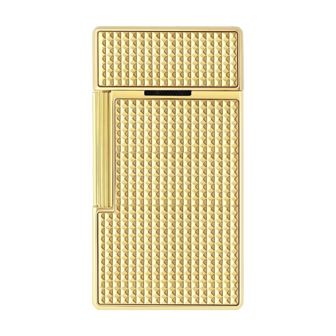 S.T. Dupont Biggy Lighter-Gold Diamond Head