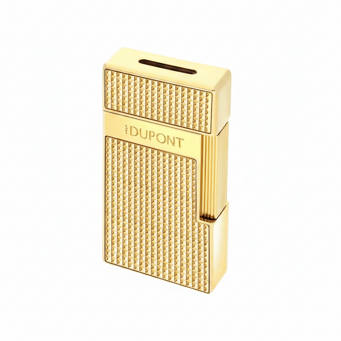 S.T. Dupont Biggy Lighter-Gold Diamond Head