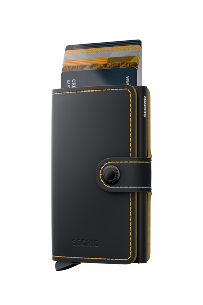Secrid Mini Wallet Matte Black-Ochre