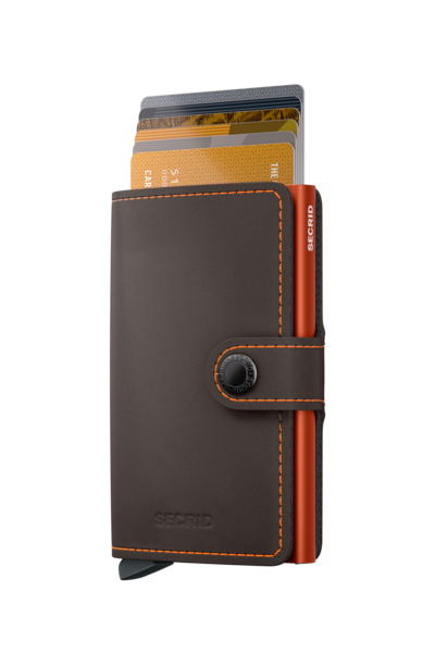 Secrid Mini Wallet Matte Truffle-Orange