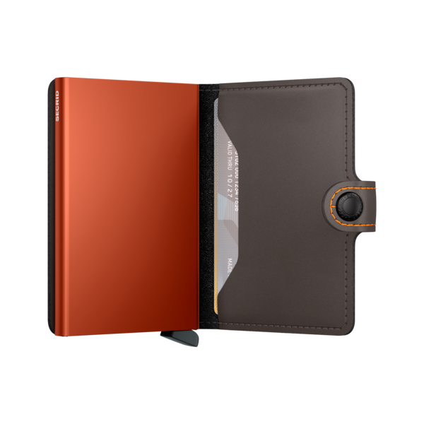 Secrid Mini Wallet Matte Truffle-Orange