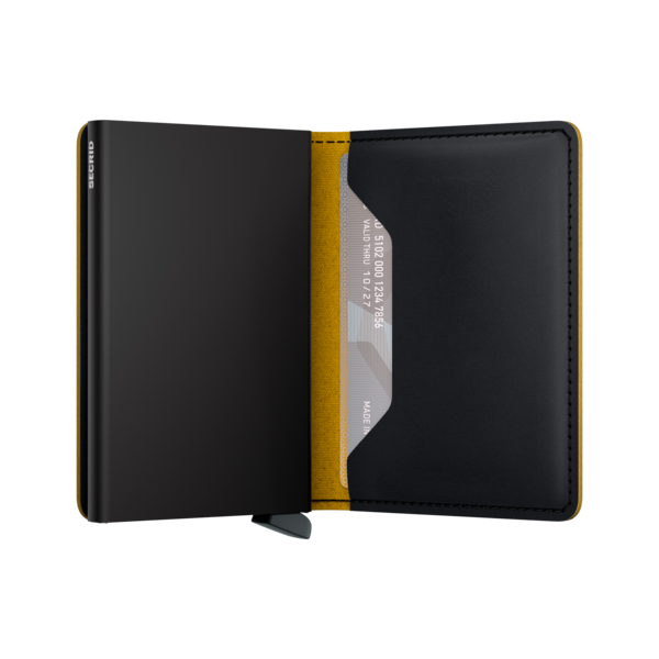 Secrid Slim Wallet Matte Black-Ochre