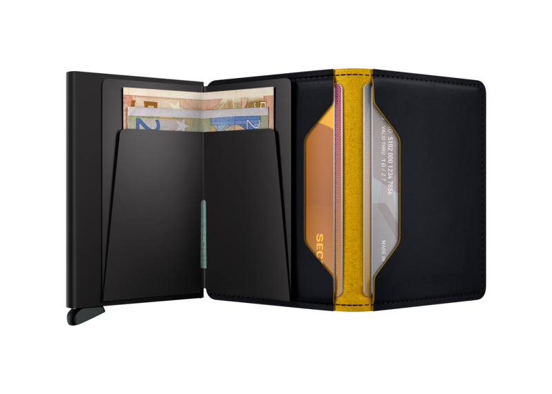 Secrid Slim Wallet Matte Black-Ochre