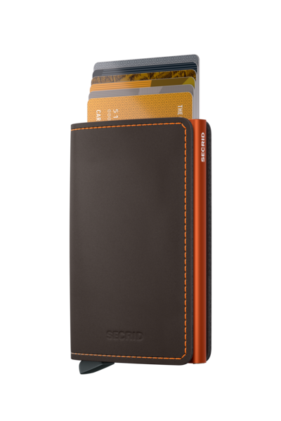 Secrid Slim Wallet Matte Truffle -Orange