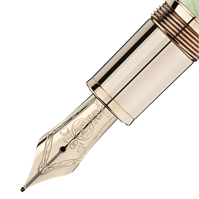 Montblanc Meisterstück Calligraphy Solitaire Celadon Dégradé Fountain Pen