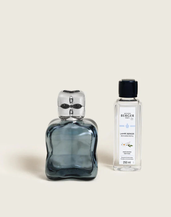 Maison Berger Ice Cozy Blue Set with 250ml (8.5oz) Cozy Musk Fragrance