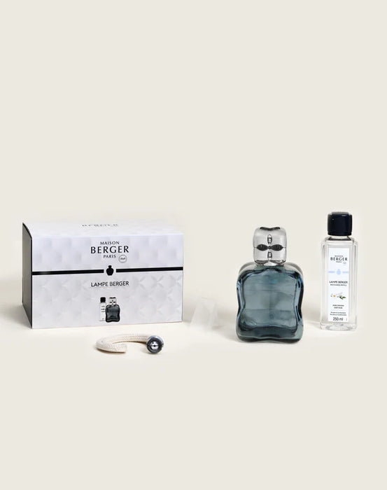 Maison Berger Ice Cozy Blue Set with 250ml (8.5oz) Cozy Musk Fragrance