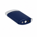 S. T. Dupont Minijet Lighter in navy blue lacquer and polished chrome accents. A small pocket lighter featuring a sleek and ergonomic design, the fuel-refill valve and the flame adjustment screw. A luxury torch lighter, perfect for cigar smoking. Model 010811