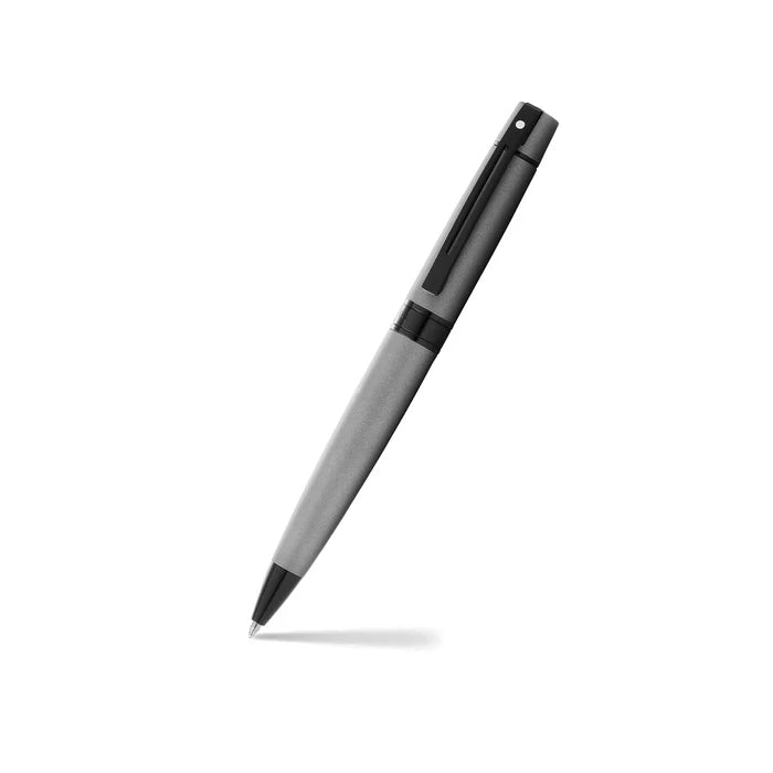 Sheaffer® 300 Matte Grey Ballpoint Pen with Polished Black Trim